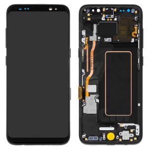 Дисплей для Samsung G950F Galaxy S8 с сенсором и рамкой черный (Oled) - 553316