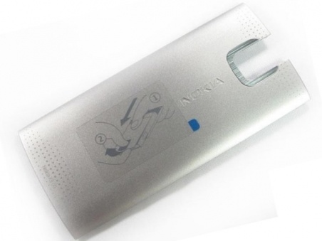 Задняя крышка Nokia X3-00 серебристый оригинал - 538368