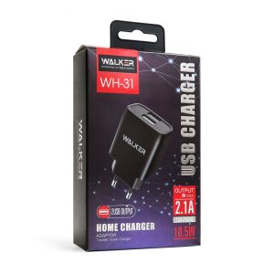 Сетевое зарядное устройство WALKER WH-31 (2USB 2.1A + Lightning cable) white - 919239