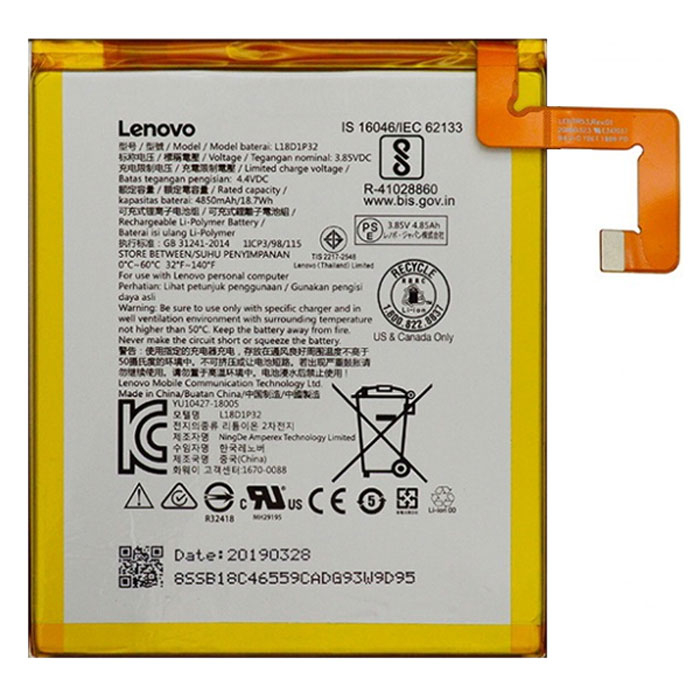 Аккумулятор для Lenovo L18D1P32, Smart Tab M10 4850mAh - 565253