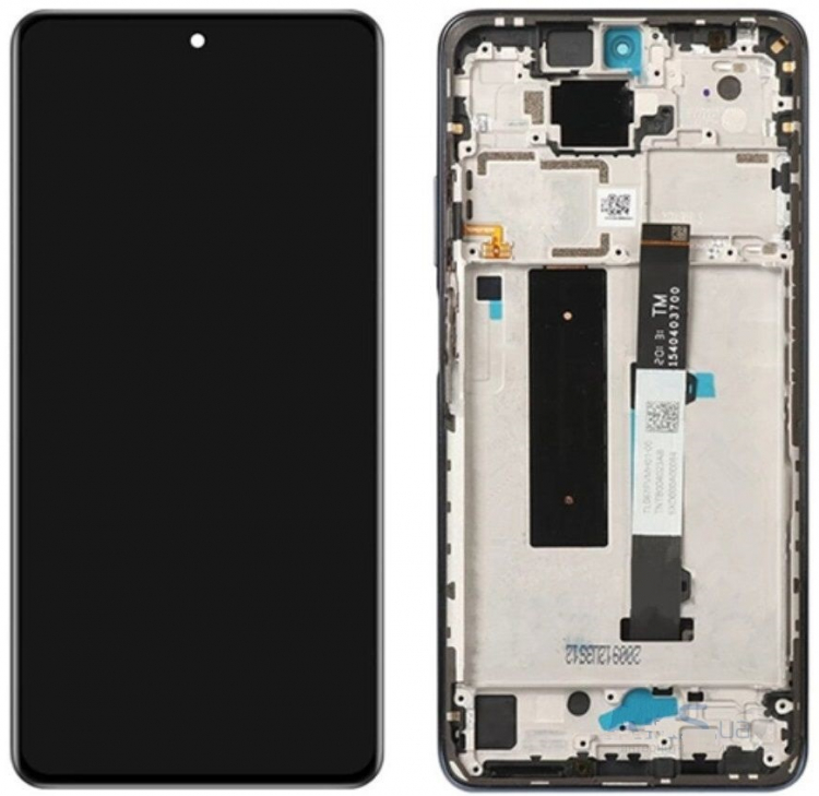 Дисплей для Xiaomi Mi10T Lite с сенсором и рамкой Серый (Pearl Gray) Оригинал - 565751