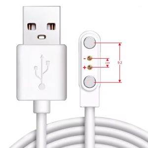 Магнитный USB кабель зарядки смарт-часов 2pin 2.8mm - 546548 Магнитный USB кабель зарядки смарт-часов 2pin 2.8mm - 546548