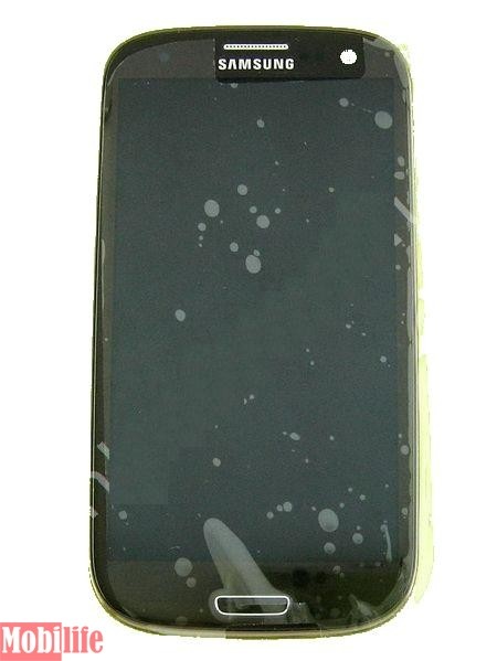 Дисплей (экран) для Samsung i9300 Galaxy S3 с сенсором и рамкой коричневый Оригинал - 537672