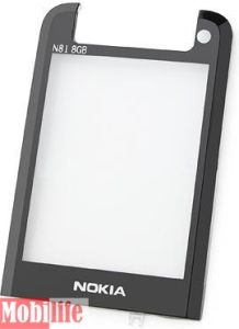 Скло дисплея для ремонту Nokia N81 8gb Чорний - 532987