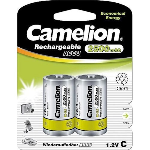 Аккумулятор Camelion C R14 2шт 2500 mAh Ni-CD Цена за 1 елемент. - 525412
