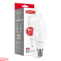 Светодиодная лампа (Led) Maxus 1-LED-5318 (C37 CL-F 8W 4100K 220V E14)