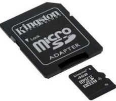 Kingston 16 GB microSDHC class 4 + SD Adapter SDC416GB