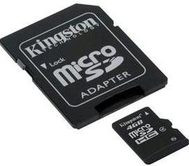 Kingston 16 GB microSDHC class 4 + SD Adapter SDC416GB - 114163