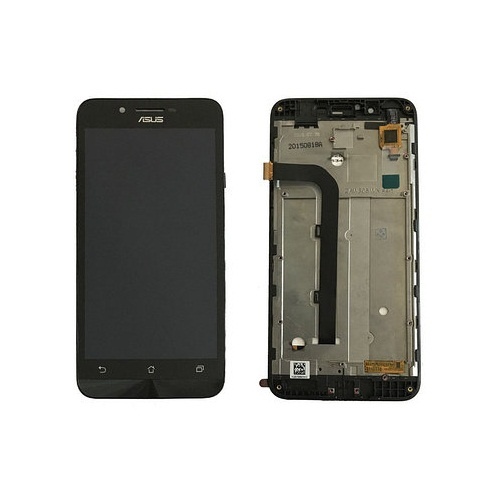 Дисплей для Asus ZenFone Go (ZC500TG) с сенсором и рамкой, черный - 557906