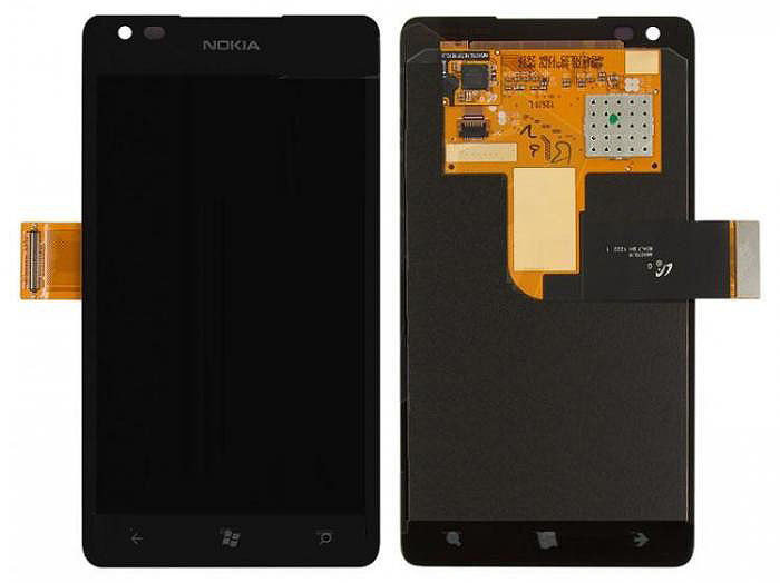 Дисплей для Nokia Lumia 900 с сенсором черный (Оригинал) - 537575