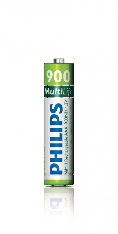 Аккумулятор Philips MultiLife Ni-MH AAA, R03 (900mAh) 4шт Цена за 1 елемент - 500459