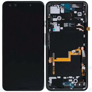 Дисплей Google Pixel 3 с сенсором и рамкой, черный, оригинал - 914785