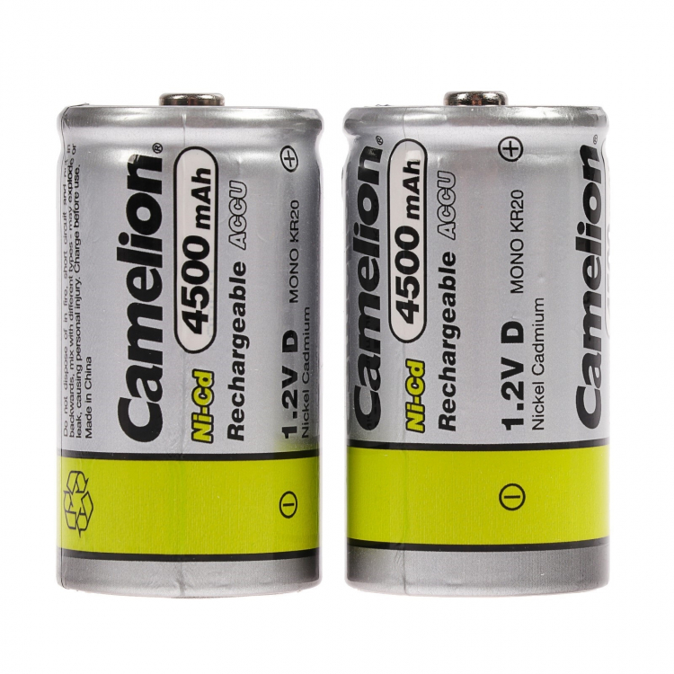 Аккумулятор Camelion D R20 2шт 4500 mAh Ni-CD Цена за 1 елемент. - 525415