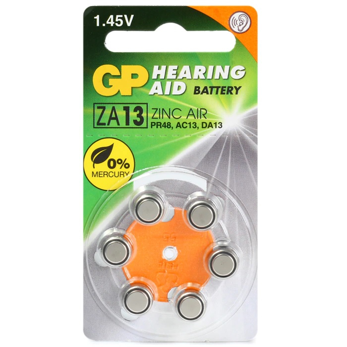 Батарейка для слуховых апаратов GP zinc-air 13 (ZA13, P13, s13, 13HPX, DA13, 13DS, PR48, PR13H, HA13, 13AU, AC13) Цена 1шт. - 532891