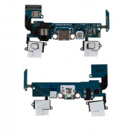 Шлейф Samsung A500F Galaxy A5, A500FU Galaxy A5, A500H Galaxy A5 коннектора зарядки, коннектора наушников, микрофона, с компонентами
