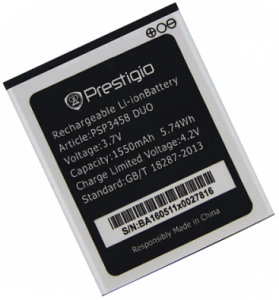 Аккумулятор Prestigio PSP3459 Duo, MultiPhone Wize O3 PSP3459 Duo 1550mAh - 555816 Аккумулятор Prestigio PSP3459 Duo, MultiPhone Wize O3 PSP3459 Duo 1550mAh - 555816