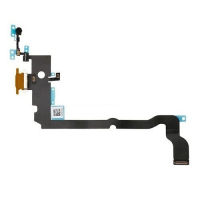 Шлейф Apple iPhone XS Max коннектора наушников, коннектора зарядки с микрофоном с компонентами Золотой