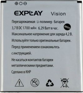 Акумулятор Explay Vision 1700mAh - 556615 Акумулятор Explay Vision 1700mAh - 556615