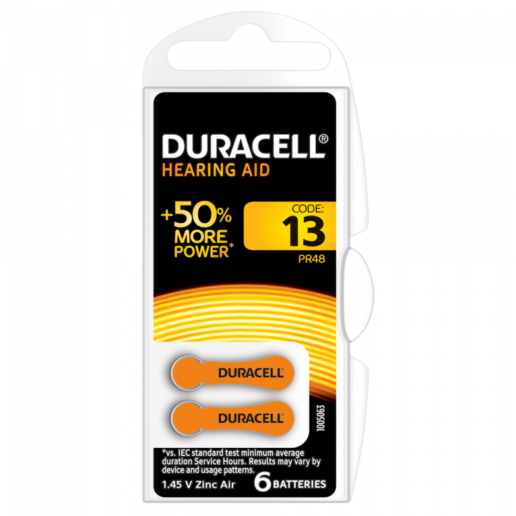 Батарейка для слуховых апаратов Duracell zinc-air 13 (ZA13, P13, s13, 13HPX, DA13, 13DS, PR48, PR13H, HA13, 13AU, PR48, AC13, A312) Цена 1шт. - 537578