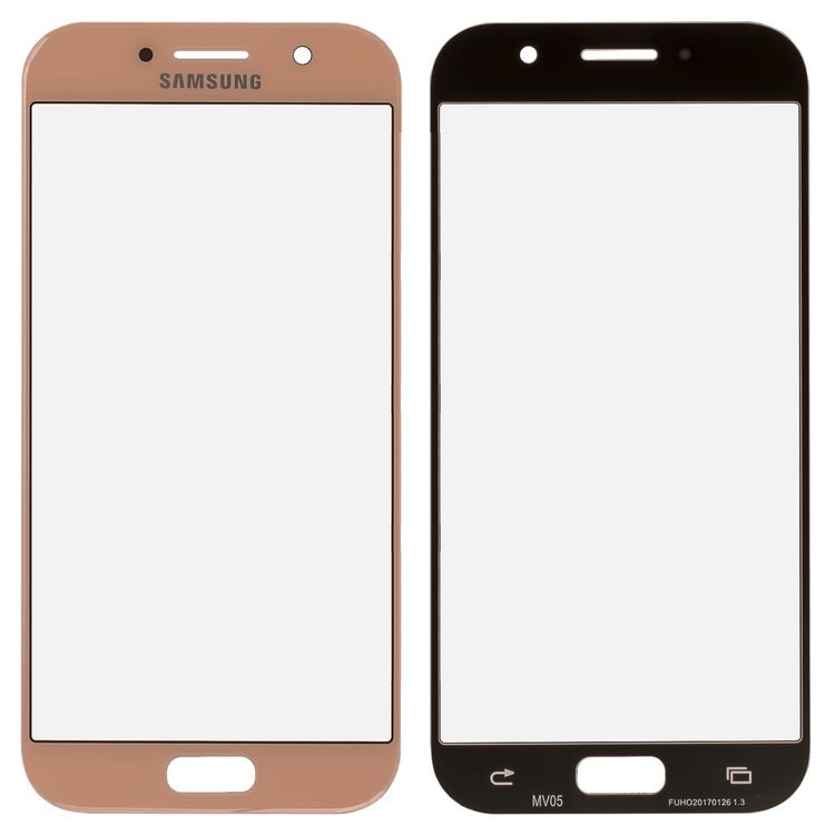 Стекло дисплея для ремонта Samsung A520 Galaxy A5 (2017) розовое - 551322
