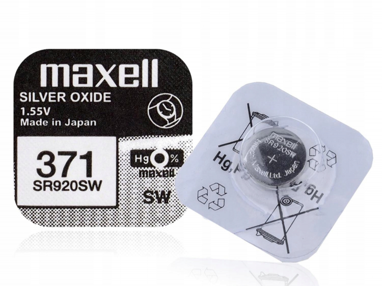 Батарейка часовая Maxell 371, V371, SR920SW, SR69, 605 - 540031