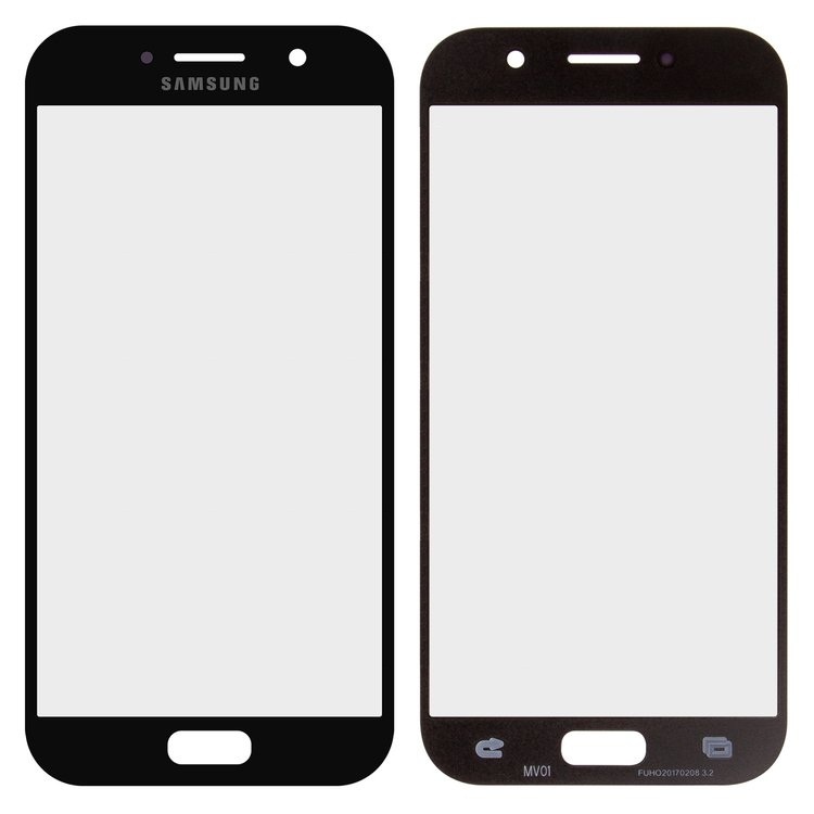 Скло дисплея для ремонту Samsung A520 Galaxy A5 (2017) чорний - 551125