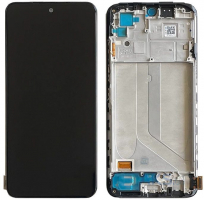 Дисплей для Xiaomi Redmi Note 10 4G, Note 10S, Poco M5s с сенсором и рамкой, черный (OLED)