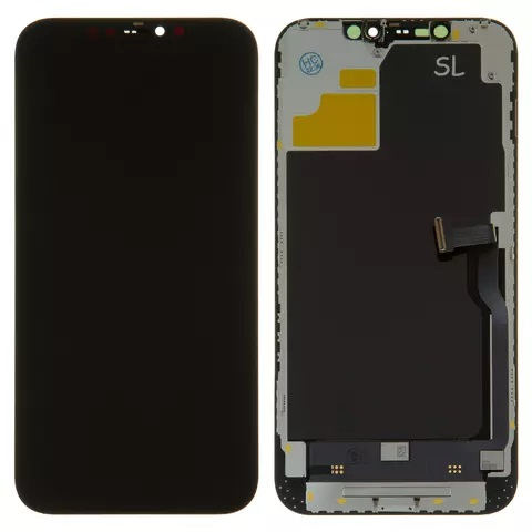 Дисплей для Apple iPhone 12 Pro Max с сенсором и рамкой, черный, оригинал - 910895