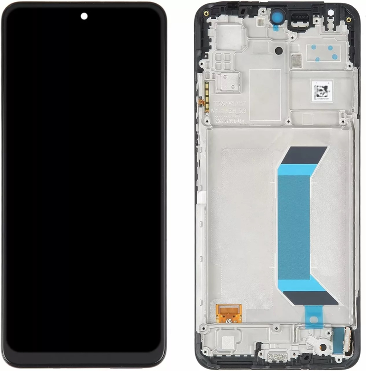 Дисплей POCO X5 5G, Redmi Note 12 5G с сенсором и рамкой, черный, оригинал - 912437