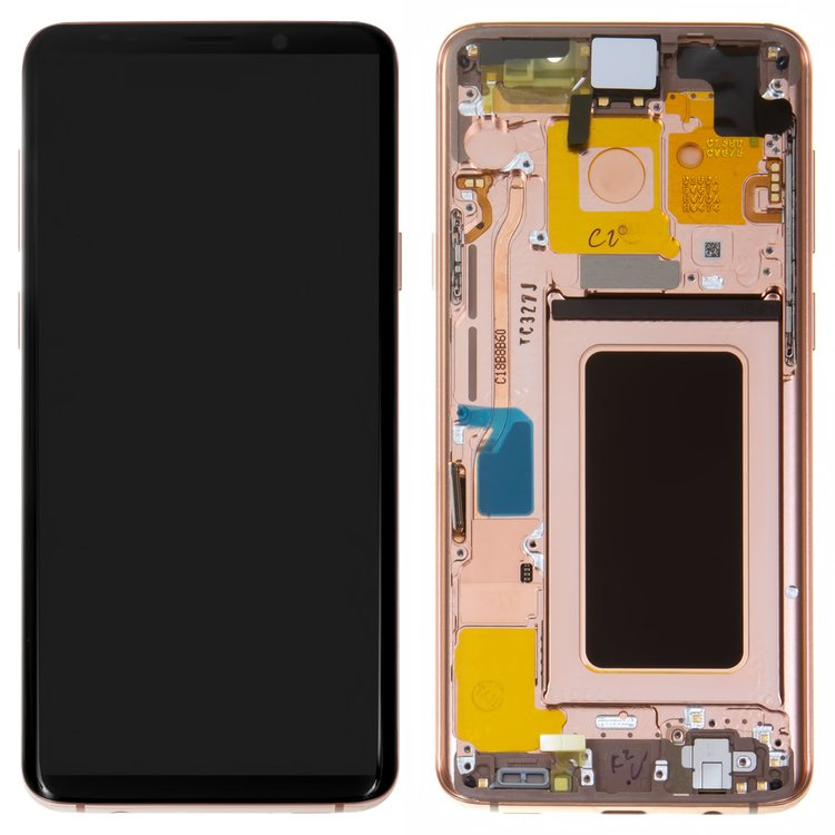 Дисплей для Samsung G965F Galaxy S9+ (Plus) с сенсором и рамкой Золотистый Оригинал GH97-21691E - 559301