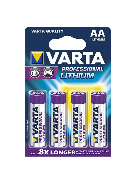 Батарейка Varta AA LR06 Lithium Professional 4 шт 06106301404 Цена упаковки. - 500831