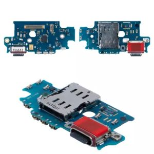 Шлейф для Samsung S926 Galaxy S24 plus, плата зарядки с микрофоном - 924523