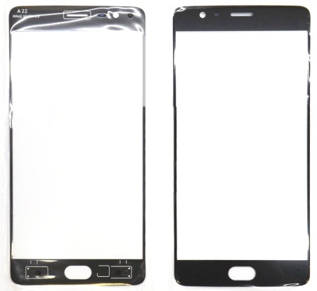 Скло дисплея для ремонту OnePlus 3 Чорний - 563676