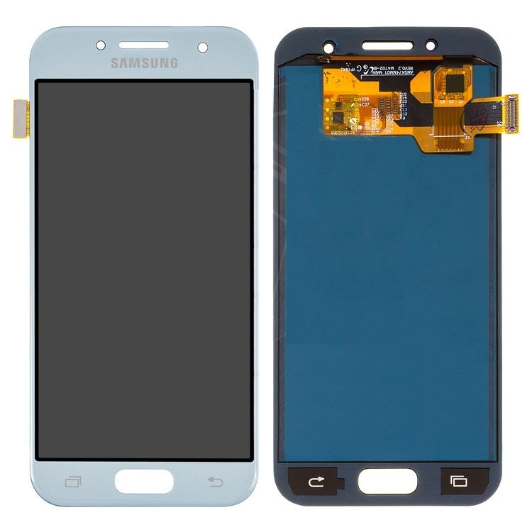 Дисплей Samsung A320 Galaxy A3 2017, A320F, A320Y c сенсором Синій (TFT) - 556019
