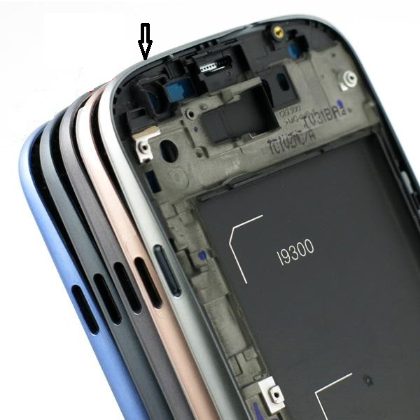 Рамка дисплея Samsung i9300 Galaxy S3 серебристый - 560593