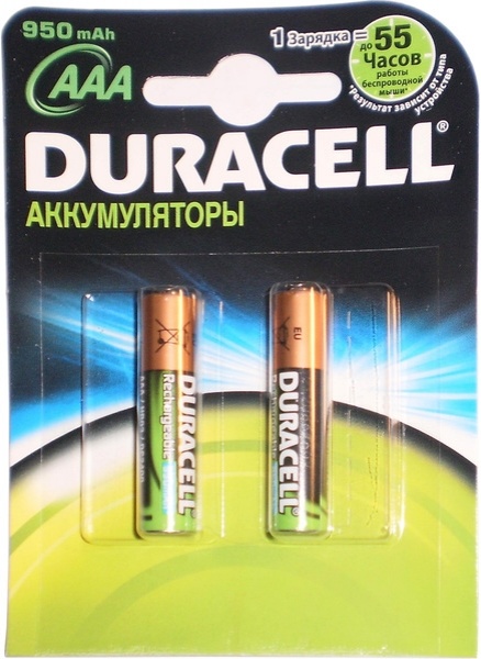Аккумулятор Duracell HR03 (AAA) 900 mAh 2шт Цена упаковки. - 525421