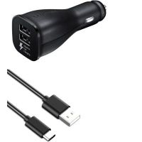 Зарядное устройство Samsung Адаптер 2USB и кабель Type-C (EP-LN920CBEGRU)