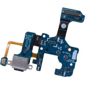 Шлейф Samsung N950F Galaxy Note 8, N950FD Galaxy Note 8 Duos коннектора зарядки, микрофона, с компонентами - 554726