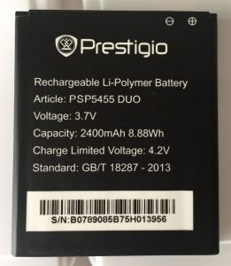 Аккумулятор Prestigio PSP5455 DUO, MultiPhone 5455 Duo 2400mAh - 555821 Аккумулятор Prestigio PSP5455 DUO, MultiPhone 5455 Duo 2400mAh - 555821