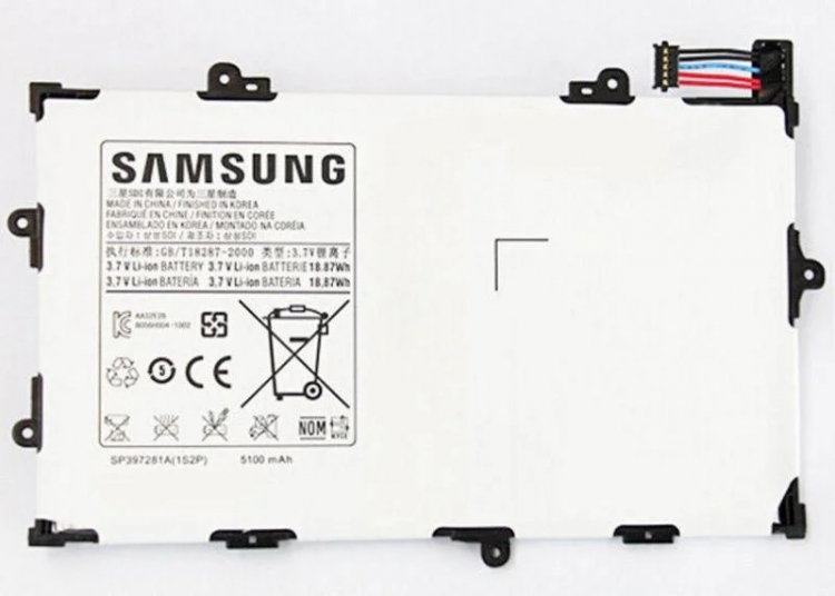 Аккумулятор для Samsung Galaxy Tab 7.7 P6800, GH43-03639A, SP397281A (1S2P) 5100mAh - 537583