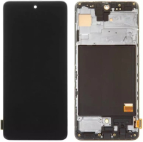 Дисплей Samsung A515 Galaxy A51 (2020) с сенсором и рамкой, черный (TFT)