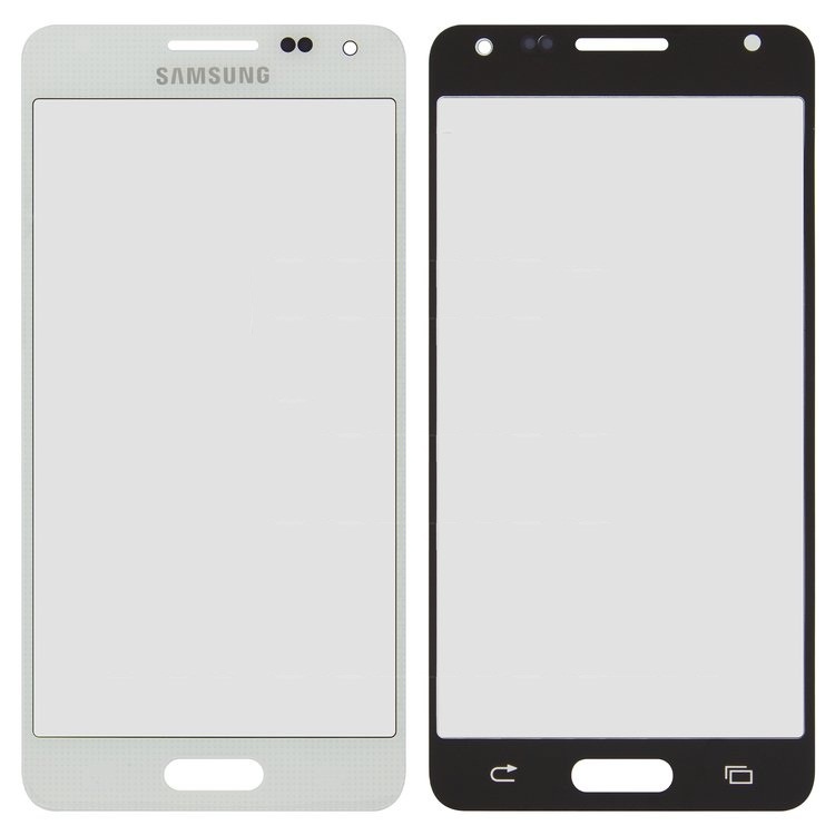 Скло дисплея для ремонту Samsung G850f, G850h Galaxy Alpha білий - 544664