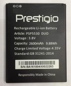 Аккумулятор для Prestigio PSP5530 Duo, MultiPhone Grace Z5 5530 Duo 2600mAh - 555822 Аккумулятор для Prestigio PSP5530 Duo, MultiPhone Grace Z5 5530 Duo 2600mAh - 555822