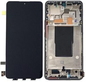 Дисплей Xiaomi 12T Pro с сенсором и рамкой, серый, оригинал - 912441