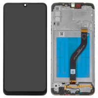 Дисплей Samsung A20S, A207 (2019) з сенсором і рамкою Чорний