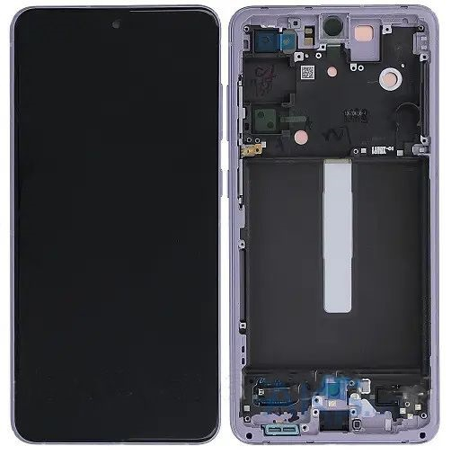Дисплей Samsung G990 Galaxy S21 FE с сенсором и рамкой, Lavender, оригинал - 566187