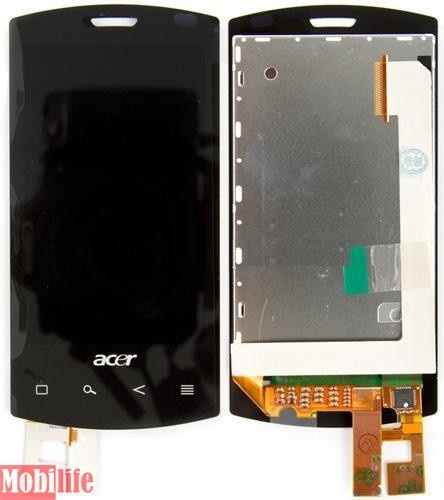 Дисплей (экран) для Acer S100, черный, с тачскрином - 537585