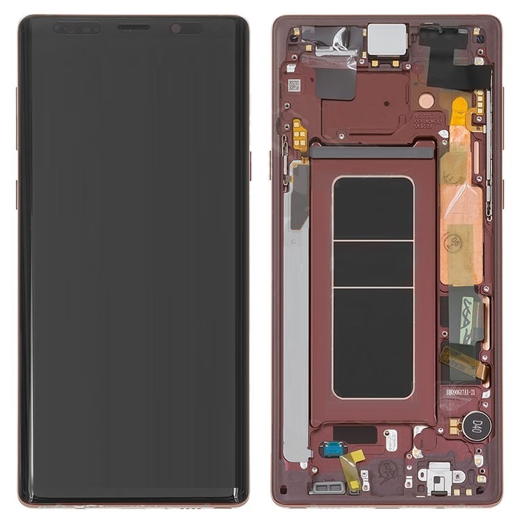 Дисплей для Samsung N960 Galaxy Note 9 с сенсором и рамкой Золотистый, Бронзовый (metallic Copper) Original - 558612