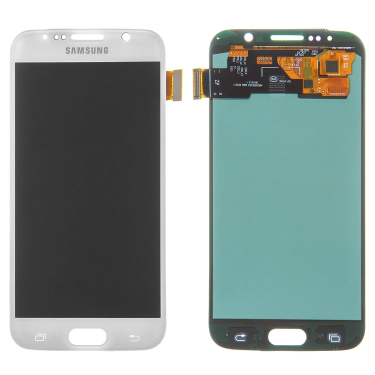 Дисплей Samsung G920 Galaxy S6 с сенсором Белый (Oled) - 563381