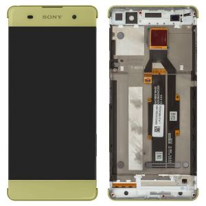 Дисплей для Sony F3111, F3112, F3115, F3116 Xperia XA с сенсором и рамкой Lime Gold - 554130